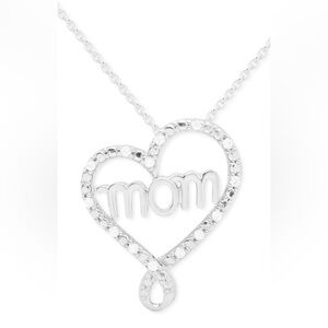 NWOT Diamond Mom Necklace in Sterling Silver